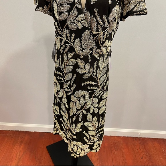 JS COLLECTION Womens Black Flutter Knee Length Formal Dress - New Tag - Reemoly - Picture 7 of 16